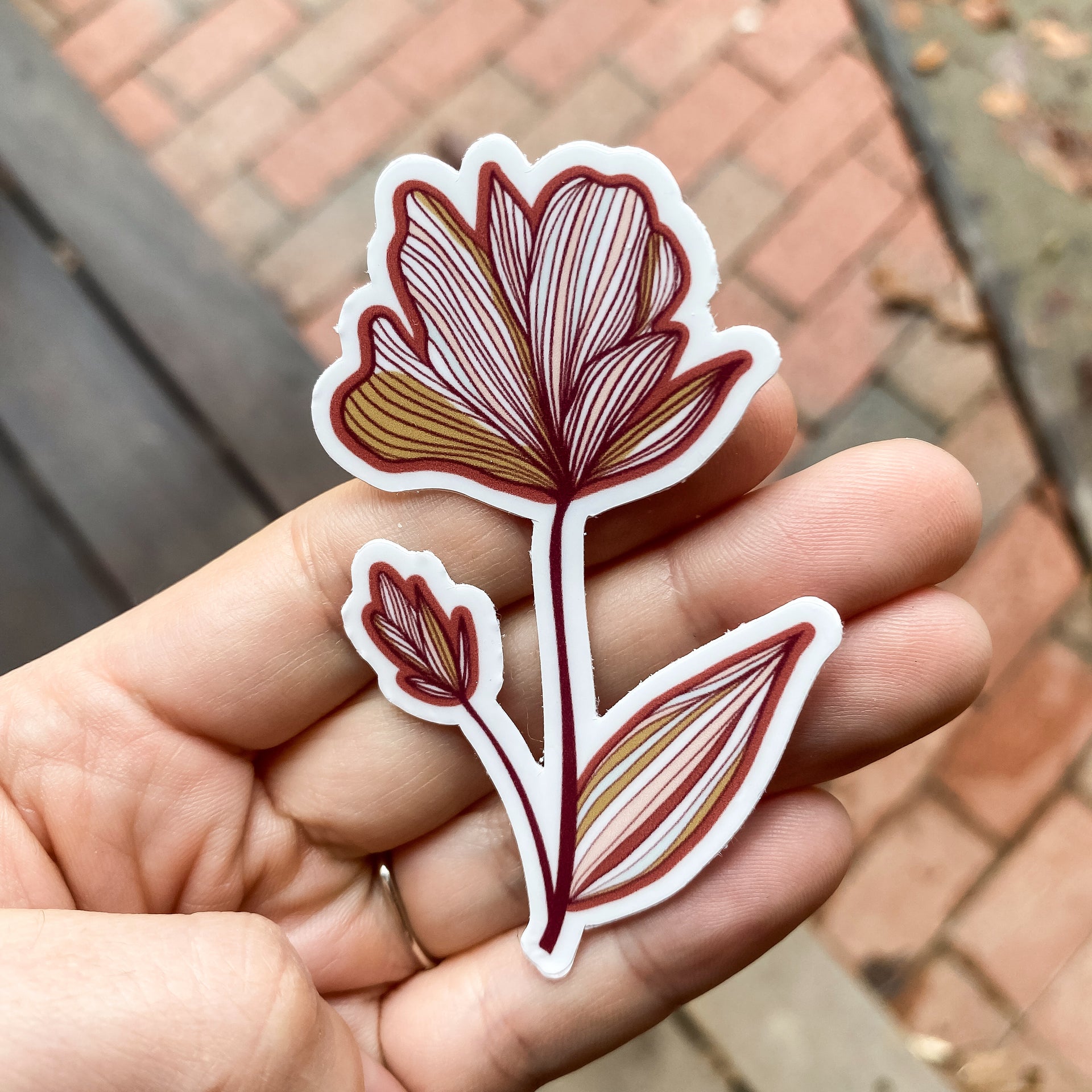 mary's garden flower sticker | raised collection | overflow & co