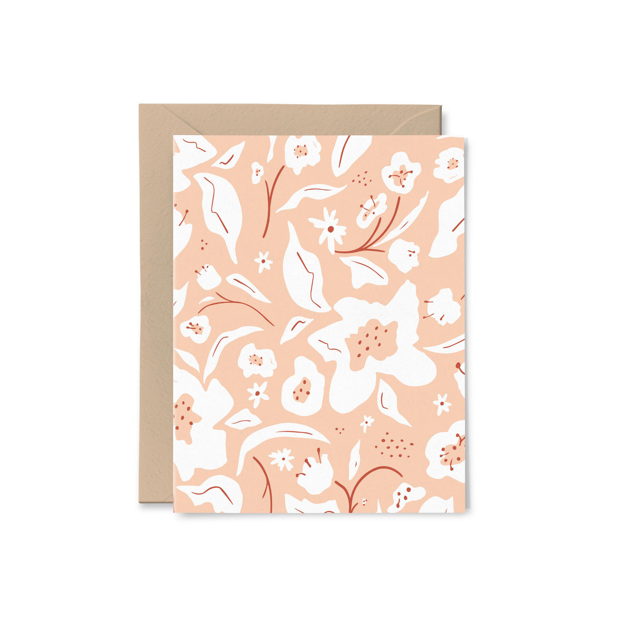 Peach Floral Pattern Everyday Card | Overflow & Co.