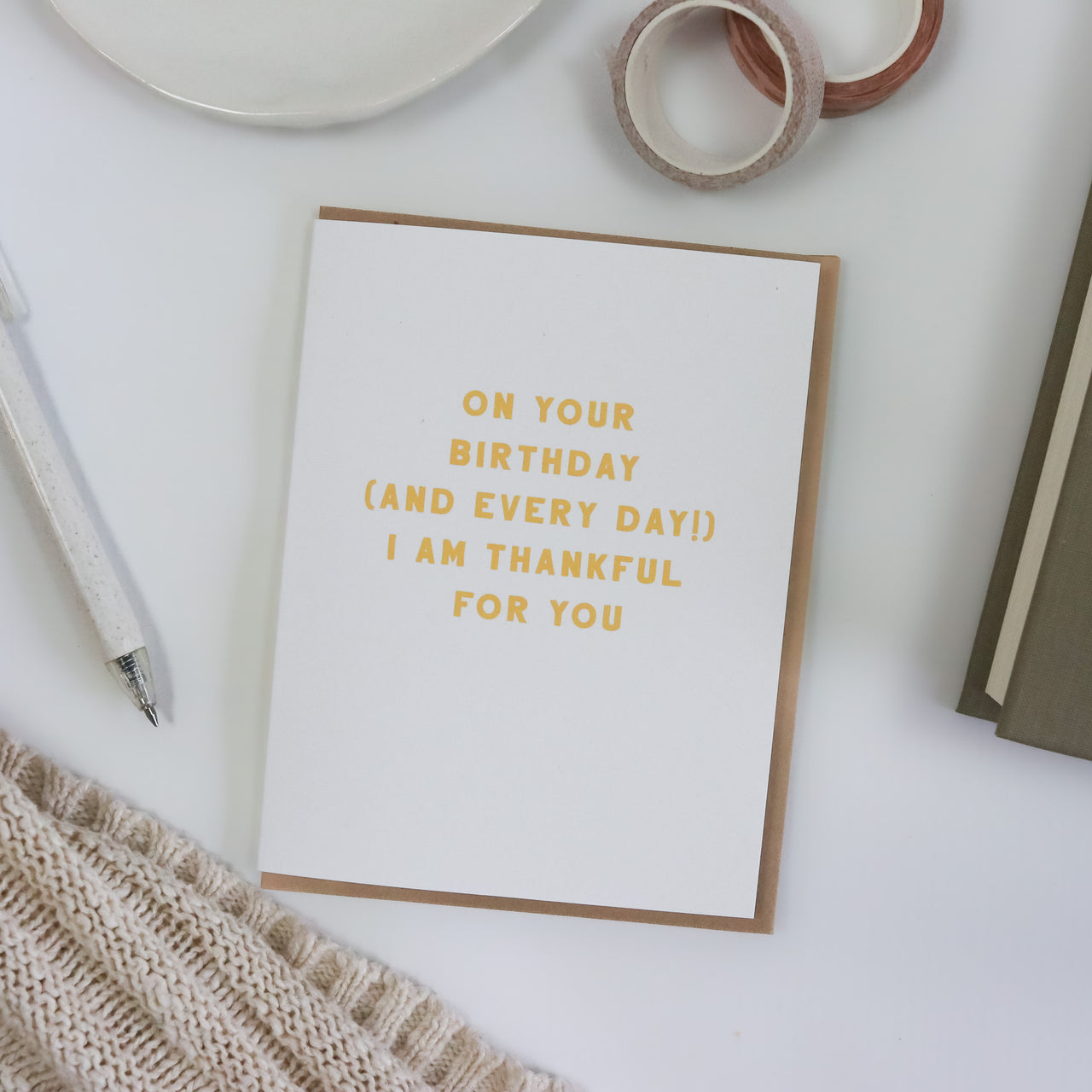 Thankful Every Day Birthday Card | Overflow & Co.
