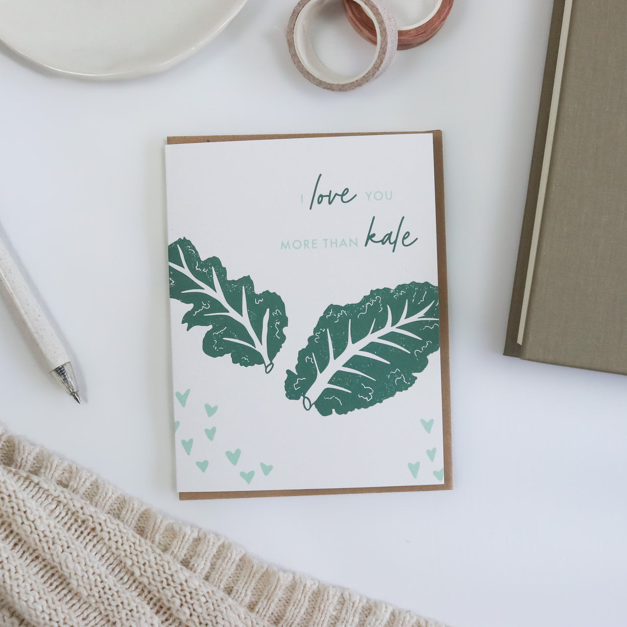 Love You More Than Kale Card | Overflow & Co.