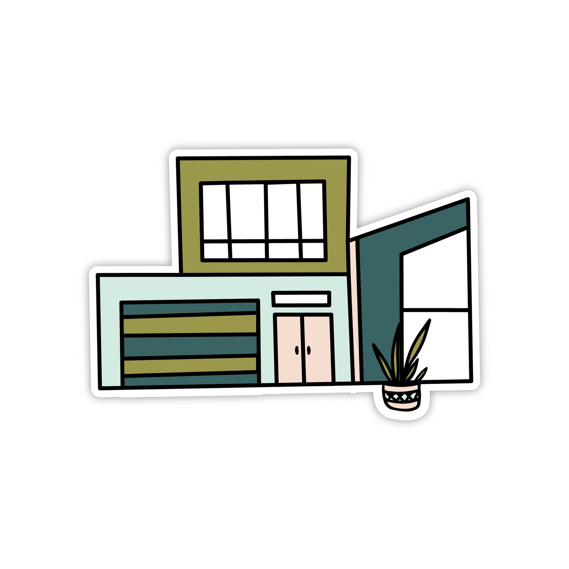 Sunny Southwest Postmodern House Sticker | Radiant Home Studio