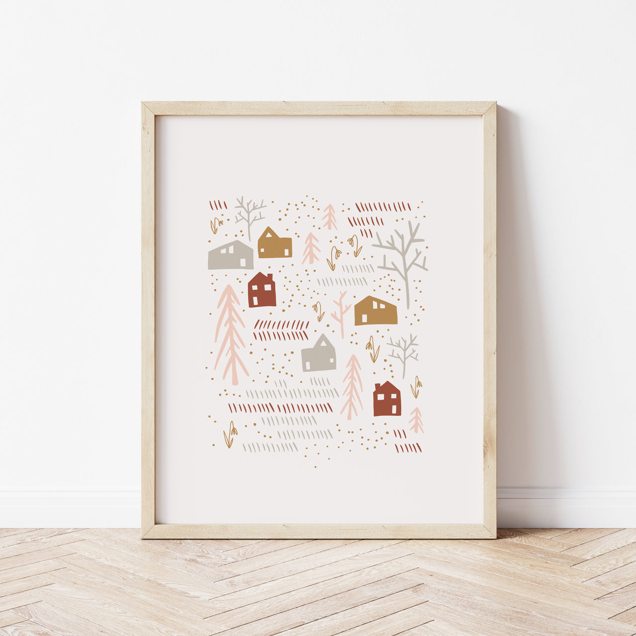 Love Your Neighbors | Peach Raised Neighborly Art Print | Radiant Home Studio