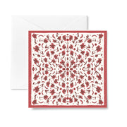 Square Cranberry Pattern Holiday Card | Overflow & Co.